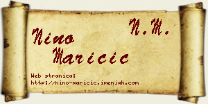 Nino Maričić vizit kartica